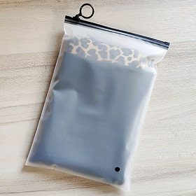 50 PCS Muka Zip Frosted Plastic Bags Slider Reclosable Bags w/ Drop Ring