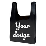 Custom Plastic Shopping Bag, T-Shirt Bags, Grocery Bags, One Color Printing