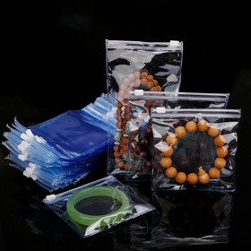 100 PCS Muka 6 Mil Clear Zip Slide Bag, Craft Decoration Jewelry Bag