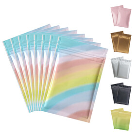 Muka 100 PCS Mylar Zip Bags, Small Vinyl Zip Bags, Flat bags for Small Business,Price/100 bags