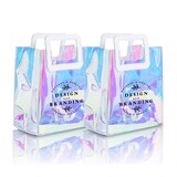 Muka Custom Bridesmaid Gifts Bag, Personalized PVC Clear Holographic Tote Bags, One Color Silk Printing
