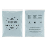 Muka Custom Imprinted Zipper Plastic Bags with Suffocation Warning, Clear Poly Bags for Packaging, Shipping, Merchandise