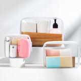 Muka Clear PVC Makeup Bag Water-Resistant Cosmetic Pouch Travel Toiletry Organizer