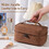 Muka PU Leather Cosmetic Bag Large Capacity Makeup Organizer Travel Toiletry Pouch for Women