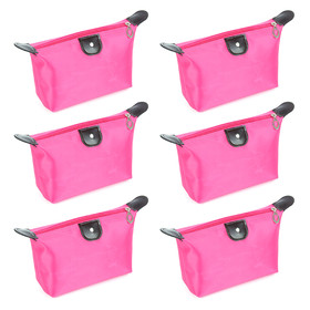 TOPTIE 6 Pack Dumpling Cosmetic Makeup Bag Waterproof Toiletry Bag Handbag Purse Travel Storage Bag for Women