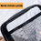 TOPTIE Waterproof Zipper Cosmetic Bag with Inner Mesh, Clear Black PVC Toiletry Bag for Travel, Hotel, Bathroom and Organizing