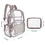 Aspire Clear Backpack with Cosmetic Bag, Clear Transparent PVC School Bookbag Outdoor Backpack, Price/piece
