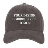 TOPTIE Custom Embroidery Dad Hat Vintage Low-Profile Washed Cotton Baseball Cap