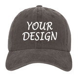 TOPTIE Custom Printing Washed Baseball Cap for Men Women Personalized Vintage Washed Dad Hat