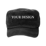 TOPTIE Custom Printing Vintage Washed Cotton Cadet Hat Unisex Military Army Cap
