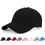 Toptie Custom Unisex Structured Cotton Baseball Cap Polo Style Low Profile High Crown Hat For Adult Youth, Promotional Products - Black, One Size