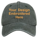TOPTIE Custom Embroidery Vintage Ponytail Cap, Messy High Bun Baseball Cap