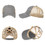 Custom Ponytail Hat Baseball Cap, Vintage Messy High Bun Washed Cotton Mesh Baseball Cap