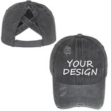 Custom Criss Cross Ponytail Baseball Cap for Women Tie Dye Messy Hign Bun Ponytail Dyed Hat