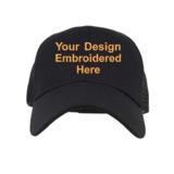 TOPTIE Custom Embroidery  6 Panel Mid Profile Mesh Back Trucker Hat Personalized Embroidered Snapback Baseball Cap