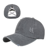 TOPTIE Women's Distressed Ponytail Baseball Cap Washed Cotton Messy High Bun Ponytail Hat