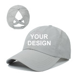 TOPTIE Personalized Ponytail Hat, Personalized Criss Cross Quick Dry Ponytail Baseball Cap Outdoor Sports for Women, Full Color Custom Printing