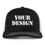 TOPTIE Personalized Custom Snapback Hat for Men Women 2-Tone Snapback Mesh Trucker Baseball Cap