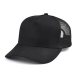 TOPTIE 5 Panel Mid Profile Mesh Back Trucker Hat Cotton Twill Snapback Cap