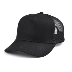 TOPTIE Custom Printing 5 Panel Mesh Trucker Hat Cotton Twill Snapback Baseball Cap