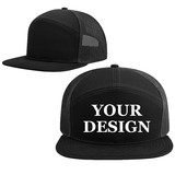 TOPTIE Custom Printing 7 Panel Trucker Cap Snapback Flat Bill Hip Hop Hat