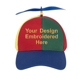 TOPTIE Custom 3D Puff Embroidery Propeller Cap Adult Unisex Baseball Cap Colorful Outdoor Hat Toy