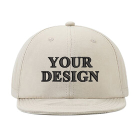 TOPTIE Custom Embroidery Short Brim Baseball Cap Cotton Snapack Caps Adjustable Sun Hat