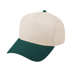 TOPTIE 5 Panel Trucker Cap Snapback Mid Profile Cotton Sun Hat Adult