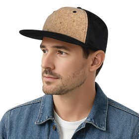 TOPTIE 5 Panel Trucker Cap Flat Bill Snapback Cork Sun Hat Adult