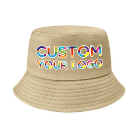 TOPTIE Custom Printed/Embroidered Bucket Hat Cotton Sun Hats for Kids 3-8 Year Old