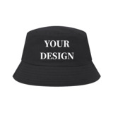 TOPTIE Personalized Custom Printing Kids Cotton Bucket Sun Hat Summer Outdoor UV Sun Protection Hat for Boys Girls