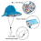 Opromo Children Waterproof Sunscreen Sun Hat Kids Beach Foldable Anti-UV Visor Cap, Price/piece