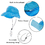 Opromo Kids Girls Wide Brim Visor Sun Hat UV shielding Foldable Beach Cap