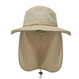 TOPTIE Unisex Summer Outdoor Mesh Sun Hat Wide Brim Fishing Hat Neck Flap Cap