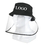 Custom Cotton Bucket Sun Hat with Removable Clear Flexible Face Cover,Protective Face Shield for Adult Kids