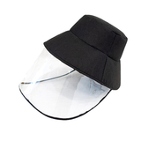 TOPTIE Protective Face Shield, Unisex Bucket Sun Hat with Clear Flexible Face Cover