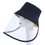 Custom Unisex Polyester Bucket Sun Hat with Removable Clear Flexible TPU Face Cover,Protective Face Shield