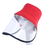 Custom Unisex Polyester Bucket Sun Hat with Removable Clear Flexible TPU Face Cover,Protective Face Shield