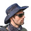 TOPTIE Mens Wide Brim Mesh Bucket Sun Hat Adjustable Fishing Boonie Hat w/ Chin Strap Cowboy Hat