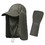 TOPTIE Unisex Folding Sun Hat with Removable Neck Flap & Face Mask, Quick-Dry Flap Cap for Men Women
