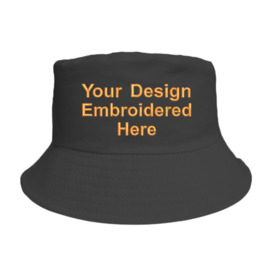 TOPTIE Custom Embroidery Bucket Sun Hat Reversible Cotton Bucket Hat Summer Outdoor Sports Cap Beach Hat