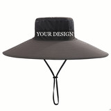 TOPTIE Custom Printing Super Wide Brim Summer Bucket Cap Fishing Sun Boonie Hat for Men and Women