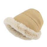 TOPTIE Winter Bucket Hat Plus Velvet Thickened for Women Warm Fleece Lining Hat Outdoor Windproof