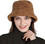 TOPTIE Lambs Wool Bucket Hat Outdoor Fisherman Caps for Men Women