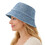 TOPTIE Washed Denim Bucket Hat Packable Unisex Summer Cap for Beach, Fishing & Travel