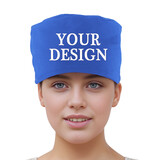 TOPTIE Custom Printing Working Cap with Sweatband Adjustable Cotton Scrub Cap Bouffant Cap Tie Back Hat Surgical Cap