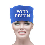 TOPTIE Custom Printing Working Cap with Sweatband Adjustable Cotton Scrub Cap Bouffant Cap Tie Back Hat Surgical Cap