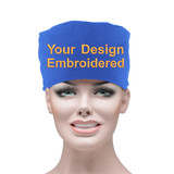 Custom Embroidery Working Cap with Sweatband Adjustable Cotton Scrub Cap Bouffant Cap Tie Back Hat Surgical Cap