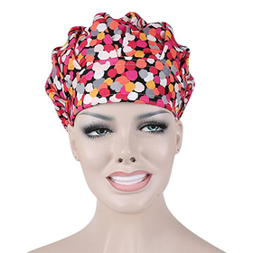 TOPTIE Bouffant Scrub Hat with Sweatband, Adjustable Floral Print Working Cap, One Size Fits All