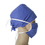 TOPTIE Bleach Friendly Tie Back Cotton Scrub Cap with Sweatband and Free Reusable Cotton Mask, Cotton Scrub Hat Mask Set